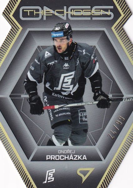 insert karta ONDŘEJ PROCHÁZKA 24-25 SZ ELH Ser. 2 The Chosen Ones Die-Cut Gold /99